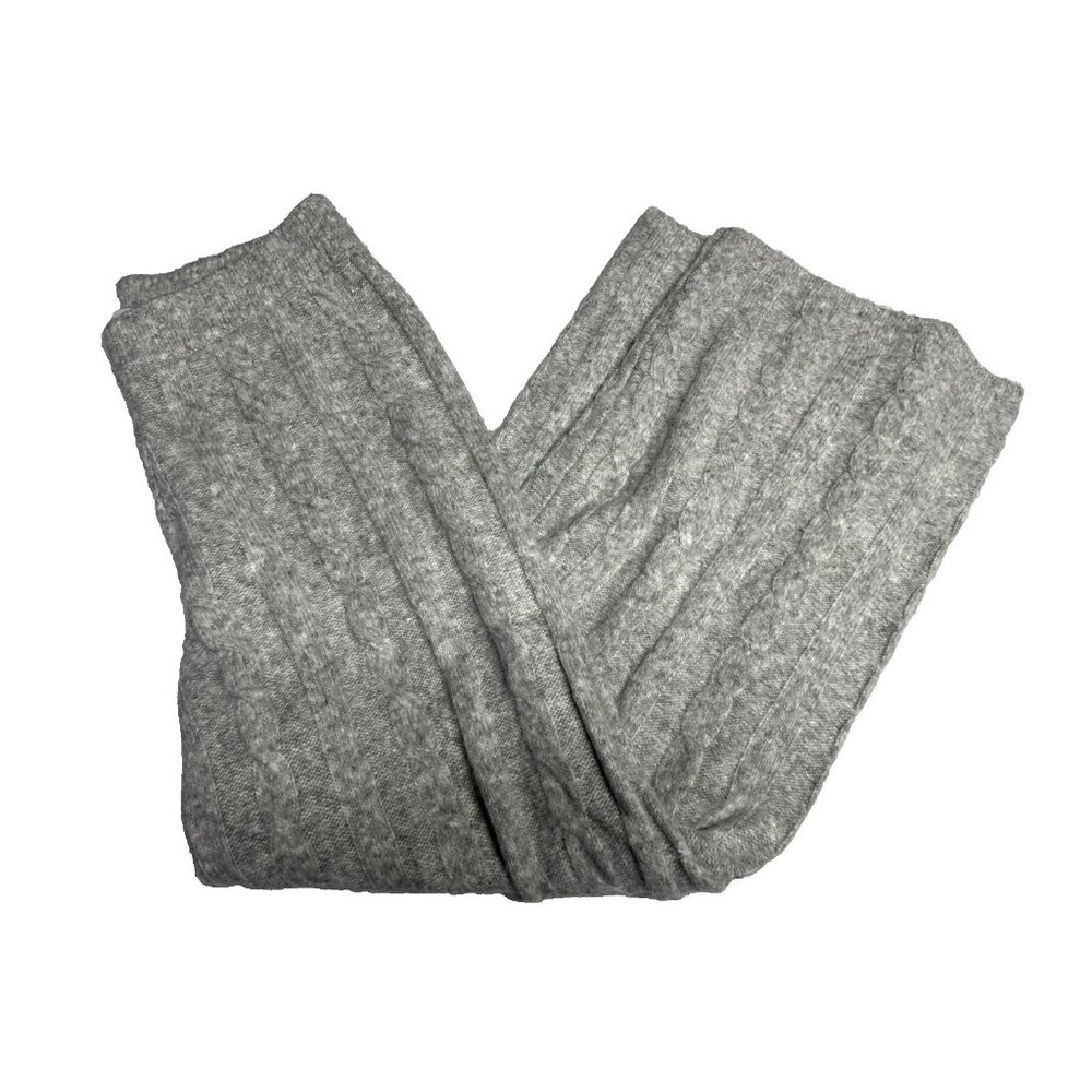 Abercrombie & Fitch Gray CableKnit Sweater Pull On Wide Leg Pants Women's L